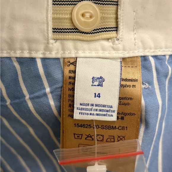 🩳 Scotch & Soda NWOT boys chino shorts - size 14 - yellow/white stripes 💛🤍 - Picture 10 of 17